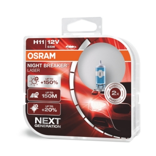 Žiarovka H11 OSRAM Night Breaker LASER Next Generation +150% svetla 12V 55W 2ks