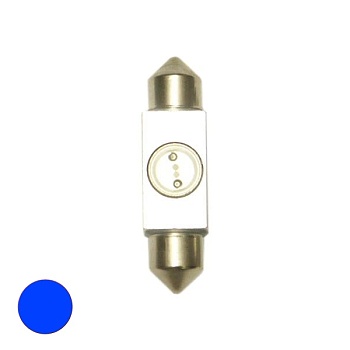Žiarovka C10W LED 12V 36mm Modrá sufit vysokosvietivá