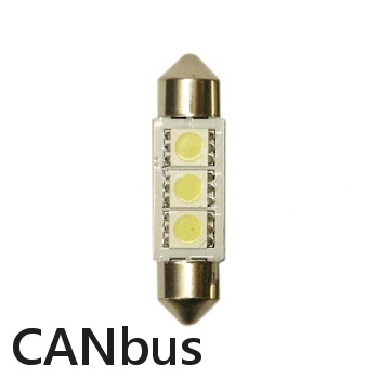 Žiarovka C10W LED 12V 36mm CANbus Studená Biela sufit vysokosvietivá