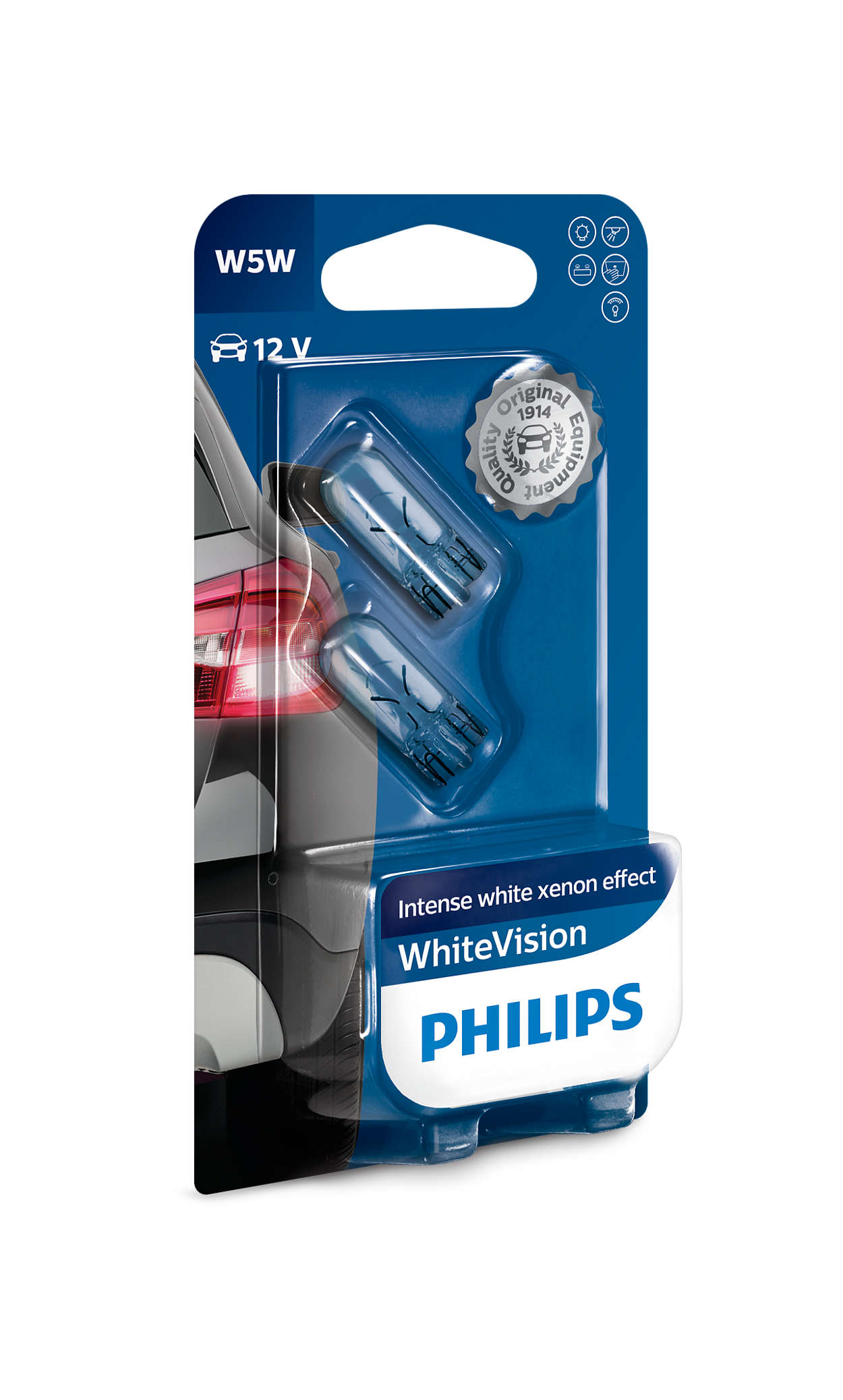 Žiarovka W5W 12V PHILIPS White Vision Set 2ks