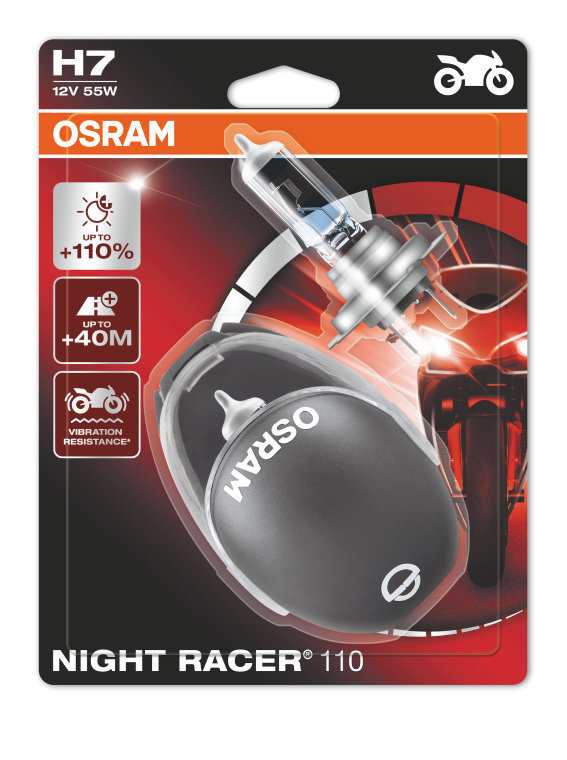 2ks Motožiarovka H7 OSRAM Night Racer 110 12V 55W Motocyklová +110% Svetla viac
