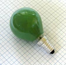 Žiarovka 240V 15W E14 zelená 45x70mm
