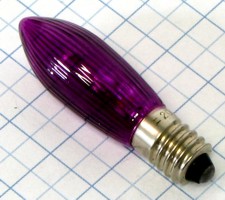 Žiarovka 20V 3W E10 C13 vianočná fialová