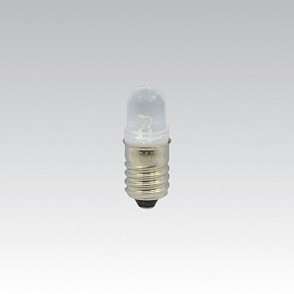 LED žiarovka E10 24V biela