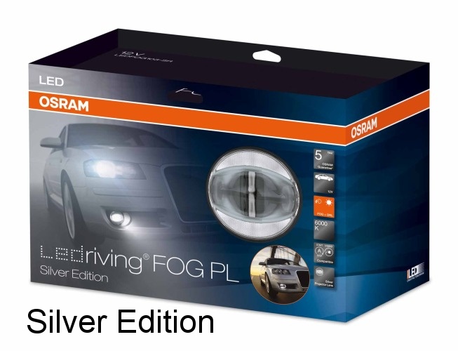 2v1 Denné svietenie s hmlovkami OSRAM LEDriving FOG PL Silver Edition