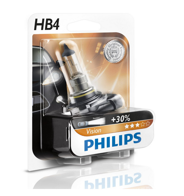 Žiarovka HB4 (9006) PHILIPS Vision (Premium) 12V 55W P22d