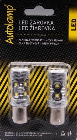 LED 12V (P21W) Ba15s číra 50W- 2ks