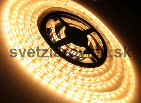 LED pásik 5m 12V SMD 5050 60LED/m teplá biela Vodeodolný