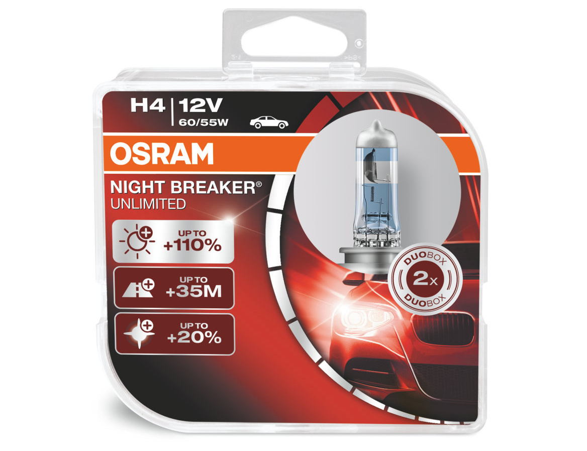 Žiarovka H4 OSRAM Night Breaker Unlimited 12V Set 2ks