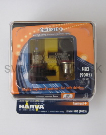 Žiarovka HB3/9005 NARVA 12V 60W P20d Contrast+ do Hmly, Dažďa a Sneženia Set 2ks