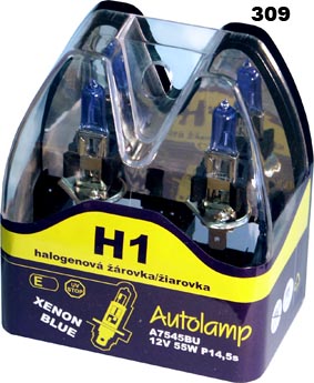 Žiarovka H1 AUTOLAMP 12V 55W P14,5s Xenon Blue Set 2ks