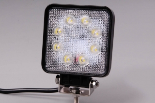 Štvorcový pracovný LED svetlomet 27W 10-30V prídavné svetlo