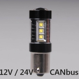 Žiarovka P21W LED 12V-24V CANbus BA15s 80W 4500K