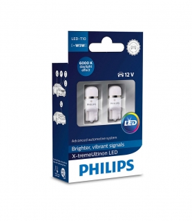 Žiarovka LED W5W 12V 6000K Philips T10 Xenónová biela X-tremeUltion 2ks