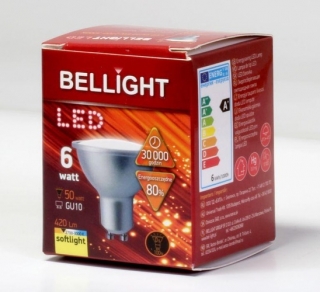 LED žiarovka GU10 230V 6W 2700K teplá biela