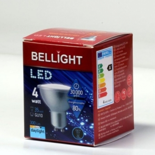 LED žiarovka GU10 230V 4W 6500K studená biela
