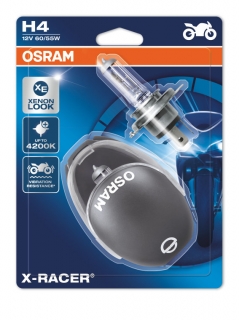 2ks Žiarovka H4 OSRAM X-Racer 12V 60/55W  Xenón Efekt Motocyklová