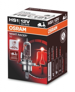 Žiarovka HS1 OSRAM Night Racer 50 12V 35/35W PX43t Motocyklová +50% Viac Svetla