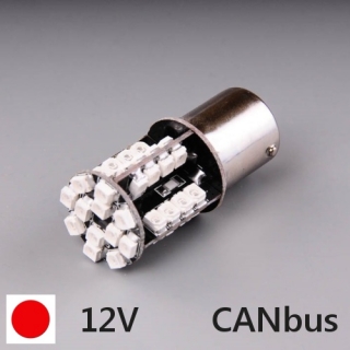 LED P21W 12V Ba15s červená žiarovka CANBUS 44xSMD