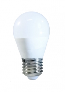 LED žiarovka E27 40W studená biela G45 230V SADN spotreba 5W
