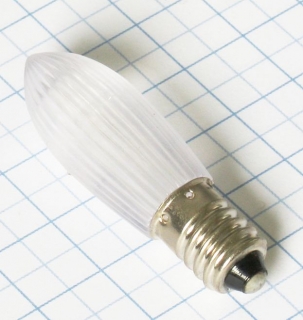 LED žiarovka E10 14-55V studená biela dekoračná