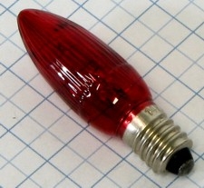 LED žiarovka E10 14-55V červená dekoračná