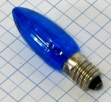 LED žiarovka E10 14-55V modrá dekoračná