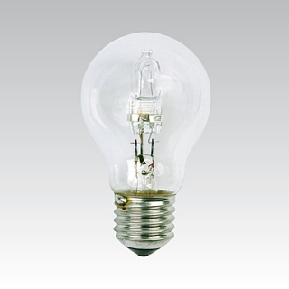 Halogénová žiarovka 40W E27 230V tvar A55 usporna so spotrebou 28W obyčajná