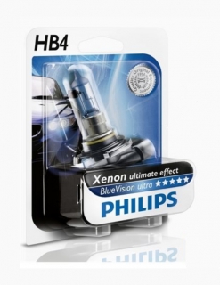 Žiarovka HB4 (9006) PHILIPS BlueVision ultra 12V 55W P22d