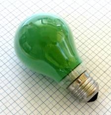Zelená žiarovka 40W 230V (240V) E27 A60 (60x103mm) 007222 (340009)