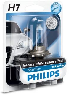 Žiarovka H7 PHILIPS WhiteVision Biely Xenon Efekt - 1ks