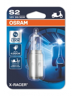 Žiarovka S2 OSRAM X-Racer 12V 35/35W Xenón Efekt Motocyklová - 1ks blister