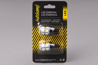 Žiarovka W21W LED W3x16d 12V Studená Biela SMD5050 - Set 2ks