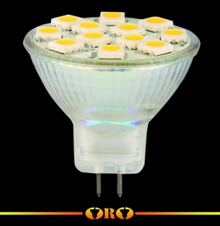 LED 12 12V 2W SMD MR11 GU4 120st. teplá biela 