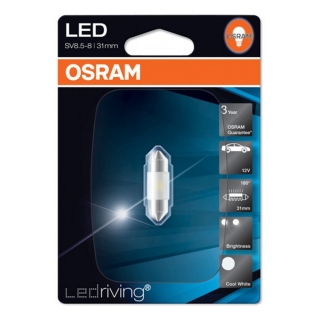 Žiarovka LED C3W Sufit 12V 3W OSRAM LEDriving 31mm SV8,5 4000K Teplá Biela 5000h