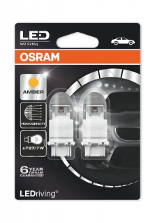 Auto-žiarovka P27/7W LED 3157 12V Oranžová Osram LEDriving Premium PY27/7W 3157A