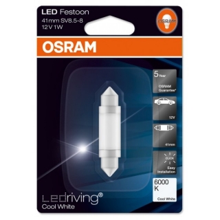 Žiarovka LED C10W Sufit 12V OSRAM LEDriving 41mm SV8,5 6000K Studená Biela 5000h