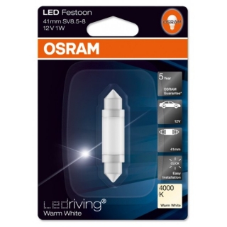 Žiarovka LED C10W Sufit 12V OSRAM LEDriving 41mm SV8,5 4000K Teplá Biela 5000h