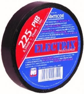 Samovulkanizačná elektro izolačná páska PIB 19mm x 5m x 0,5mm Čierna ANTICOR 225