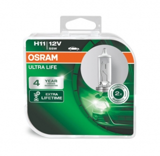 Žiarovka H11 OSRAM Ultra Life 12V 55W 4x životnosť - Set