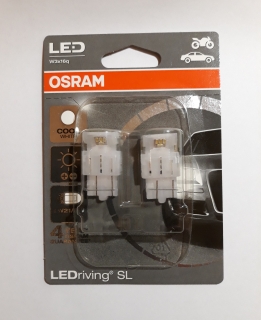 Auto-žiarovka W21/5W LED W3x16q 12V Studená Biela Osram LEDriving SL Set