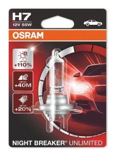 1ks Žiarovka H7 OSRAM Night Breaker Unlimited 55W 12V