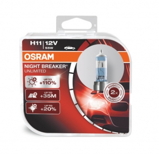Žiarovka H11 OSRAM Night Breaker Unlimited 12V 55W Set