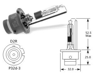 Xenónová výbojka D2R 35W 12V / 24V LUCAS Blue Light 5500K - Studená  Modrá