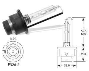 Xenónová výbojka D2S 35W 12V / 24V LUCAS Blue Light 5500K - Studená  Modrá