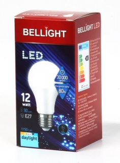 LED E27 90W žiarovka 230V BELLIGHT (spotreba 12W) studená biela 6500K
