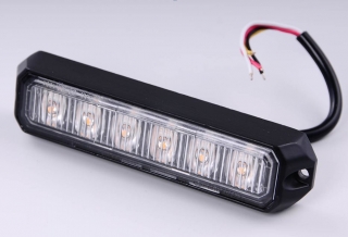 Maják LED 6x3W Predator do masky výstražné svetlo oranžové 12V-24V