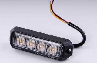 Maják LED 4x3W Predator do masky výstražné svetlo oranžové 12V-24V