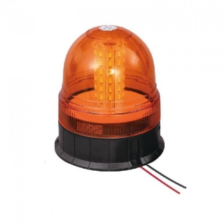Maják LED pevý Oranžový 12V / 24V 60xLED LUCAS s nerozbitným krytom EHK ECE R10