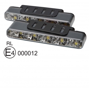 Šikmé denné svetlá 5 LED MYCARR SJ296E svietenie 2x5W 12V ECE R87 (E4)